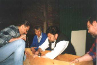 Foto von links nach rechts:&nbsp;Peter Jaeger, Gerhard Schwarz,&nbsp;Gerd Straeten und Rolf Borkenhagen